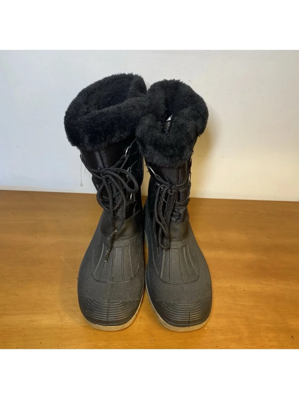 Women’s 8 Faux Fur Lined Winter Snow Boots Mid-Calf Hiking Boots Insulated Warm